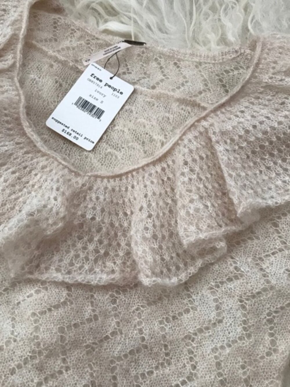 FREE PEOPLE Macaroon Ruffled Sweater 1856 - Picture 5 of 8